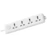 Deli CT703 2 Pin 4 Port 3 Meter White Power Strip